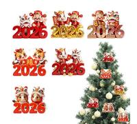 Pendentif année du cheval - Décoration festive en acrylique 2D pour sac à dos | pour porte d'entrée, bureau, escalier, mur, jardin, jardin, jardin, jardin, salon, chambre, restaurant, voitures