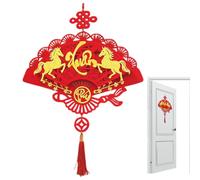 Pendentif année du cheval | Souvenir de festival du printemps, pendentif vietnamien 2026 - pour fenêtre, salon, chambre à coucher, entrée, pendaison de crémaillère, famille, amis