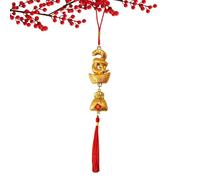 Pendentif Année du Serpent 2025 - Pendentifs Porte-Bonheur Statue de Serpent Serpent pendante Pendentif Porte-Bonheur Portable Glands drôles pour la décoration de la Maison pour balcons