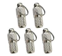 Pendentif Anti-perte pour Collier de Chien en Laiton Argenté 10 Pièces | Fixation Facile et Légère, Plaque D’identité Suspendue, Accessoire pour Animaux, Usage avec Laisse ou Col Fourrure