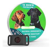 Pendentif Anti-Puces & Tiques pour Chien - Protection Naturelle sans Produits Chimiques - Collier Alternatif Rechargeable(Black)