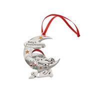 Pendentif arbre commémoratif pour nouveau-né 1er Noël - Décoration de fête faite à la main - Breloque à suspendre pour fille et garçon