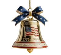 Pendentif arbre de Noël 1776-2026 - Décoration commémorative du 250e anniversaire des États-Unis faite à la main à partir de métal massif pour la maison et le jardin - Un souvenir patriotique de