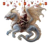 Pendentif arbre de Noël avec Père Noël en traîneau | Souvenir fantaisie décoratif plat 2D de Noël en acrylique | pour décorer des portes, des tables,