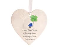 Pendentif arbre de Noël en forme de cœur en verre de mer, décoration intemporelle à suspendre pour souvenirs