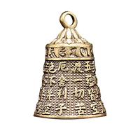 Pendentif arbre de Noël en laiton artisanal Écriture Bouton Vent Décoration créative Cadeaux gravés à la main Cloches d'appel instruments de musique Noël Portable Vintage