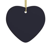 Pendentif arbre de Noël noir de couleur unie, pendentif de Noël en céramique en forme de cœur, adapté pour la décoration de fête de Noël et d'Halloween