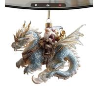 Pendentif arbre de Noël Père Noël - Fantaisie 2D plat vacances d'hiver - Décoration de Noël en acrylique Pendentifs Père Noël | pour porte, table, cheminée, chambre à coucher, balcon, fête de jardin