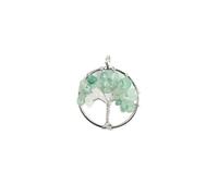 Pendentif Arbre de Vie Aventurine Pierre Naturelle Multicolore Chance et Prospérité - Multicolore