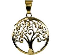 Pendentif Arbre de vie laiton doré -- 3 cm