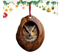 Pendentif arbre raton laveur - Décoration de vacances plate, pendentifs en acrylique imprimé, design résistant aux rayures | Charmant accent sur le thème de la faune pour la fête de Noël, affichage de