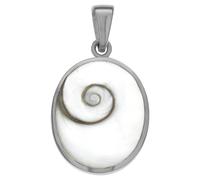 Pendentif argent 925 rhodié coquillage blanc pendentif en argent NEUF F pende...