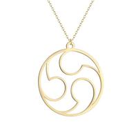 Pendentif Argent Collier pendentif de style moderne à motif géométrique Collier pour femme Cadeau de mode populaire Améliorez votre indice mode! Rond Acier Inoxydable (A, One Size)