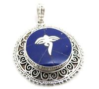 Pendentif Argent - Hatari - Lapis Lazuli - Femme - 25x35 mm