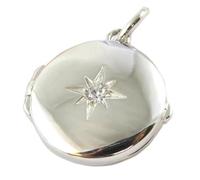 Pendentif Argent 'Secrets' rhodié (cassolette) - 19x19 mm [Q1103]