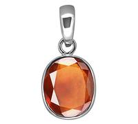 Pendentif Ashtdhatu en pierre de grenat hessonite 7,25 Ratti 6,47 carats Original et certifié par Wtgtl Pierre précieuse naturelle gommée non chauffée et non traitée à des fins