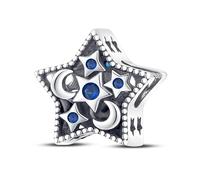 Pendentif attrape-rêves étoile magique lune en argent sterling 925 compatible avec bracelet à breloques Pandora