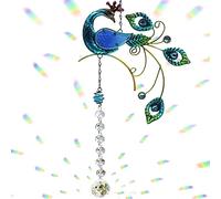 Pendentif Attrape-Soleil en Cristal de Paon Suspendu Lustre Prisme Arc-en-Ciel Fabricant Ornement pour fenêtre Attrape-Soleil Maison Jardin décoration