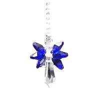 Pendentif attrape-soleil en forme d'ange arc-en-ciel, accessoires d'artisanat en cristal, décoration à suspendre pour fenêtre (bleu)