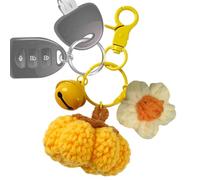 Pendentif au crochet | Pendentif porte-monnaie citrouille - Porte-clés automne mignon pour enfants adultes cartable clé de voiture portefeuille cadeau d'anniversaire