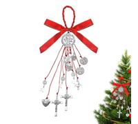 Pendentif Auto,Bénédiction De Saint Benoît Pour Porte De Maison - Ornement Religieux En Métal Pour Intérieur De Voiture,Auto Camion SUV Berline Tableau De Bord Fenêtre Porte Vacances Femmes