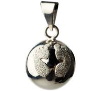 Pendentif Babylonia avec boule de cristal Pieds de bébé Argent BOLA 1 VF461