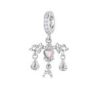 Pendentif Balance, perles de charme en argent sterling 925 pour bracelet, compatible avec le collier bracelet pandora
