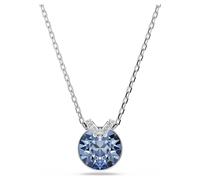 Swarovski Pendentif Bella V, Taille ronde, Bleu, Métal rhodié