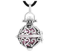 Pendentif Bijou Argent de Grossesse Bola Arabesque Rose.