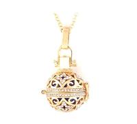 Pendentif Bijou Argent Grossesse Bola "Ciel Etoilé" Bleu plaqué Or Rose