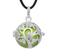 Pendentif Bijou Argent Grossesse Bola"Lianes de Coeurs" Carillon Vert plaqué Argent. Prix Déstockage