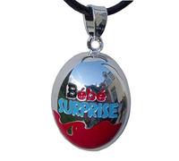 Pendentif Bijou de Grossesse Bola "Bébé Surprise" Plaqué Argent et Cordon.