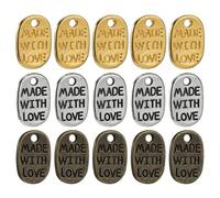 Pendentif Bijou Faits avec Amour en Alliage 360 Pcs Ambiance Noël | Breloques pour Bijoux, Création de Bijoux, Double Face Gravée, Lot pour Bracelets et Étiquettes Présents Couleur Aléatoire