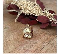 Pendentif - BIJOUXIA - Casque de Pompier - Plaqué or 18 carats - 2 cm x 1 cm - Mixte