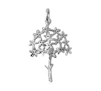 Pendentif Biznaga en argent massif 925, 36 cm, orné de fleurs de jasmin.
