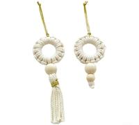 Pendentif bonhomme de neige en fil de coton à faire soi-même pour couronne de Noël, décoration à suspendre pour arbre de vacances et décoration saisonnière de la maison (C)