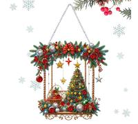 Pendentif Bonhomme De Neige - Kit D'ornement Créatif À Suspendre 20 X 20 X 1 Cm | Ensemble De Décoration De Bonhomme De Neige Mignon pour Emballage De Cadeau d'arbre De, Décor Festif | Pendentif