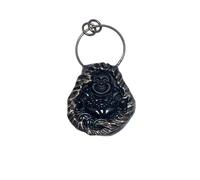 Pendentif Bouddha rieur en verre - Bijou fabriqué à la main en pierres précieuses pour Halloween, méditation ou cadeau, One Size, Pas de gemme