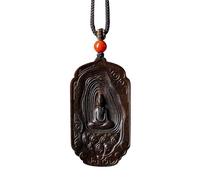Pendentif Bouddha sans Visage en Bois d'agar de Brunei, 3 * 5.2 * 1CM, protégeant Tous Les êtres sensibles