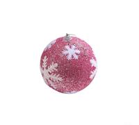 Pendentif boule de Noël à suspendre de 10 cm, décoration de sapin de Noël en mousse pour couronnes saisonnières, guirlandes, rampes et espaces événementiels (C)