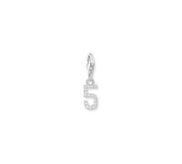 Pendentif breloque - THOMAS SABO - Numéro 5 - Argent recyclé - Zirconium blanc - Mixte