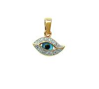 Pendentif - Brillaxis - Pendentif oeil plaqué or - Couleur jaune - Pour femme - Adulte