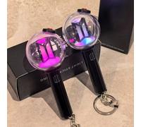 Pendentif BT21 Mini Support Stick, Porte-clés, Accessoire lumineux pour sac à dos LINE FRIENDS 12cm black