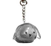 Pendentif capsule souvenir en fourrure de lapin, bouteille de rangement transparente pour poils de lapin, porte-clés souvenir en fourrure de lapin (style C)