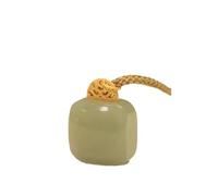 Pendentif carré en jade chaude naturelle simple brillant - Vert rétro - Convient pour un cadeau quotidien