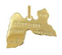 Pendentif carte de Guadeloupe Plaqué Or 18 carats