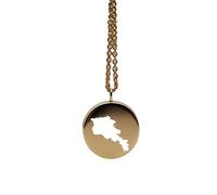 Pendentif carte de l'Arménie en argent sterling plaqué or 14 carats, forme ronde de 24 mm et épaisseur de 1,5 mm, breloque Terre, bijou de voyage délicat | Médaillon gravé Aventure | LKB_MAP_298