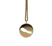 Pendentif carte du Népal en argent sterling plaqué or 14 carats, forme ronde de 24 mm et épaisseur de 1,5 mm, breloque Terre, bijou de voyage délicat | Médaillon gravé Aventure | LKB_MAP_383