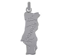 Pendentif carte du Portugal en Argent 925 - Homme - Femme - Enfant - Neuf