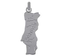 Pendentif carte du Portugal en Argent 925 - Mixte